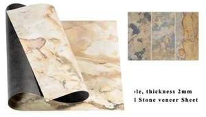 10pcs Indian Autumn Stone veneer sheet,flexible ,thin and easy to apply, Int/Ext - Picture 1 of 5