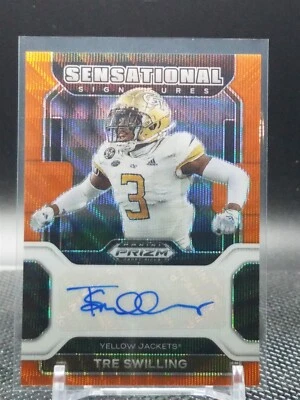 2023 Panini Chronicles Draft Picks Tre Swilling AUTO Prizm Orange /75  - Image 1 of 2