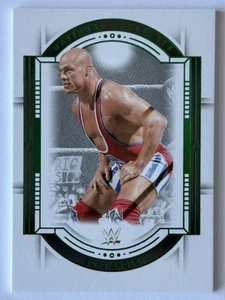 2024 Panini National Treasures WWE Legends Kurt Angle /5 Emerald Green #26 HOF - Picture 1 of 3