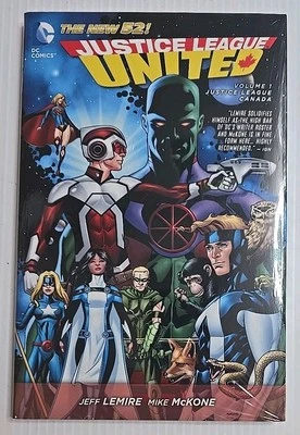 Лига справедливости United Canada том 1 в твердом переплете Джефф Лемир TPB новый - Изображение 1 из 2