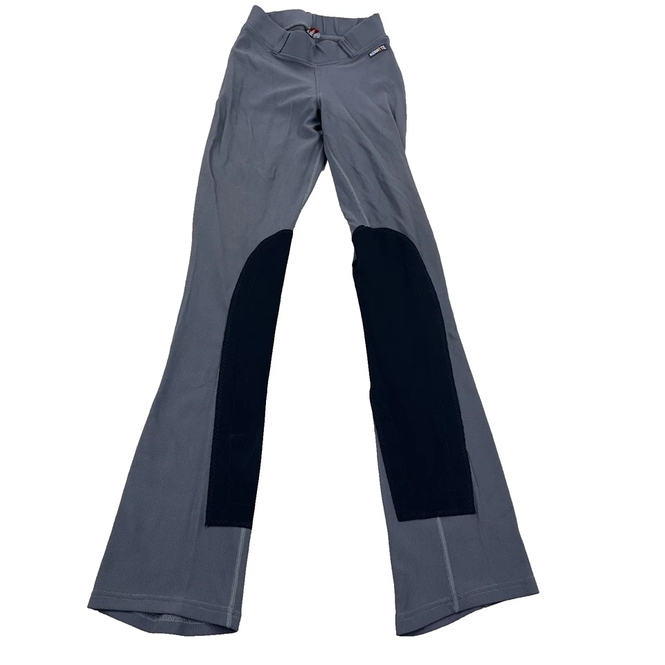 Женские штаны для верховой езды Kerrits маленькие серые нашивка на колено плотные бриджи лошадь - Изображение 1 из 4