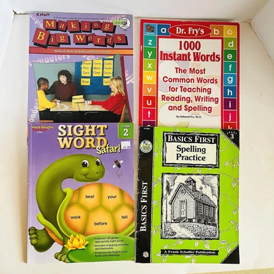 Lot of 4 Teacher Resource Books Elementary Spelling Sight Words 1st 2nd 3rd - Image 1 of 4