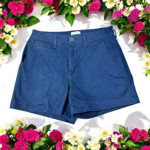 Pantalones Cortos Chinos Market & Spruce Azul Talla 4 Mezcla de Algodón 4" Entrepierna Informales Elastizados - Imagen 1 de 5