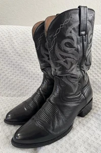Botas occidentales Dan Post Milwaukee cuero negro talla 12 EW DP2110R venta al por menor $210 - Imagen 1 de 17