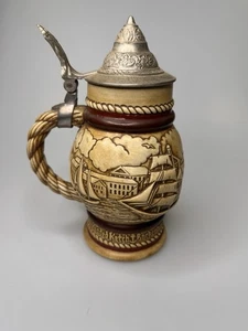 De colección Avon Cerveza con Tapa Piedra ~ Goleta Barkentine Cabeza de Pluma Ketch Vela de Persión - Imagen 1 de 5