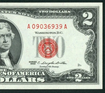 $2 1963 (CHOICE CU) United States Note ** CURRENCY (3rd of 3 consecutive) - Image 1 of 3