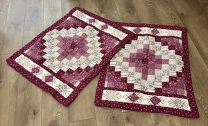 Copricuscino JC Penney Collezione Home Patchwork Trapuntato Floreale 100%Cotone 31x25 - Foto 1 di 10