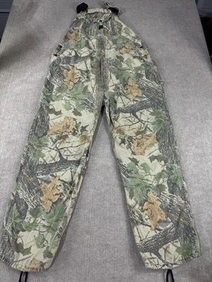 VTG Liberty Overalls Mens 44 Camo Real Tree Hardwoods Bibs Hunting Cargo Utility - Image 1 of 4