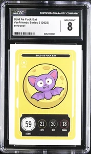 VeeFriends Bold As F**k Bat CGC 8- Serie 2 - PALABRA MALDICIÓN RETIRADA TCG 001 - Imagen 1 de 2
