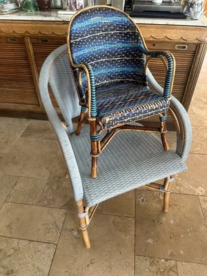 RARO ANTIGUO MINIATURA/NIÑOS antiguo francés bistró silla coleccionable Foto 1 de 4