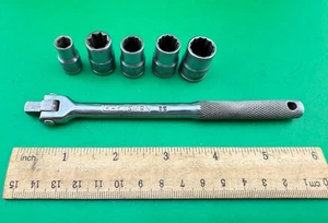 Craftsman BE 1/4" Drive Breaker Bar  & 5 1/4” Sockets 7/16 5/16 3/8 11/16 1/4 - Picture 1 of 6