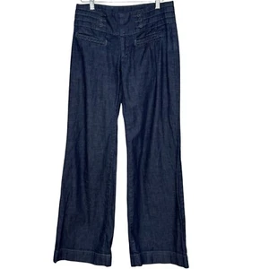 Anthropologie Daughters of the Liberation Nautical Jean Trousers Size 6 Wide Leg - Picture 1 of 13