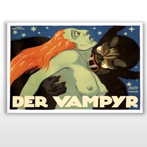 Der Vampyr Vampire Movie 1920 Wall Art Poster, Theo Ortner, Horror Thriller - Picture 1 of 15