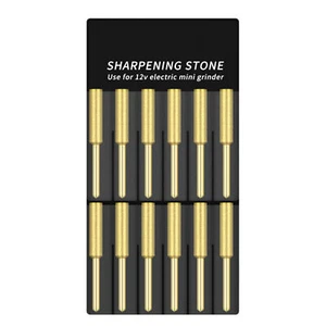 12pc 7/32"Electric Chainsaw File Bit Titanium Plated Diamond Sharpener Gold F8U7 - Picture 1 of 9