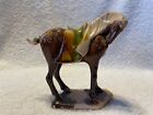 Vintage Chinese Asian Pottery Tang Sancai Majolica Horse Figure Signed 0/14