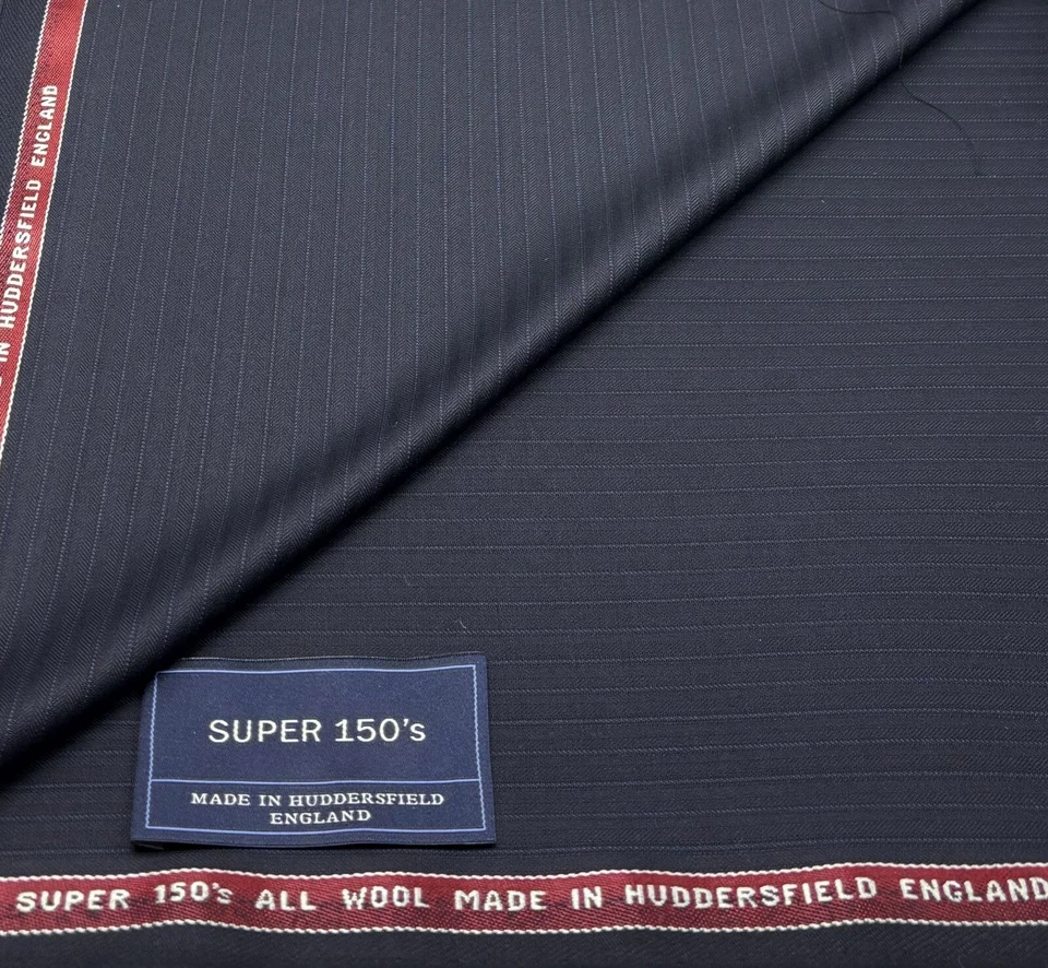 Blue Stripe Super 150s Wool Fabric Suiting Jackets Thobe Dishdash, 3.50m x 1.50m - Image 1 of 4