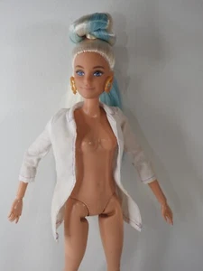 BARBIE DOLL CLOTHES MIX & MATCH #MAY111 PURPLE STITCH LAB COAT - Picture 1 of 1