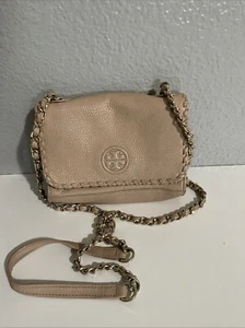 Tory Burch Marion Women’s Leather Crossbody Bag Rose - Picture 1 of 10