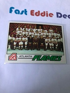 TOPPS HOCKEY 1977-78 ATLANTA FLAMES TEAM CHECKLIST CARD 71 UNMARKED EXCELLENT