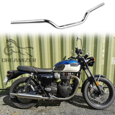 Barra de arrastre rastreadora cromada 7/8" 22 mm para Triumph Bonneville Bobber T100 T110 T120 Foto 1 de 4