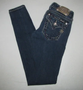 Womens Miss Me Signature Skinny Stretch Jeans. Size 25 Blue. 31" Inseam. - Picture 1 of 3