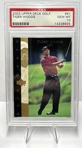 Tiger Woods 2003 Upper Deck Golf Chip Shots PSA 10 Gem Mint #91 PGA Major Champ - Picture 1 of 3