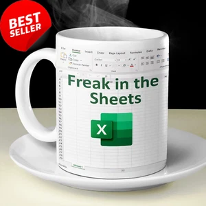 Funny Spreadsheet Excel Coffee Mug Gift for Boss CPA Coworker Accountant 11.8Oz - Picture 1 of 12