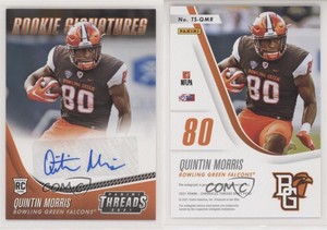 2021 Chronicles Draft Picks Threads Rookie Signatures Orange Quintin Morris Auto
