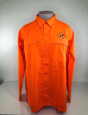 GAMEGUARD - Safety Orange Bobwhite PHEASANT Hunting Mens Lg Shirt - EXCELLENT - Image 1 of 4