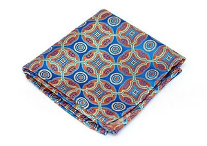 Lord R Colton Masterworks Pocket Square - Isla Negra Blue Silk - $75 Retail New - Picture 1 of 3