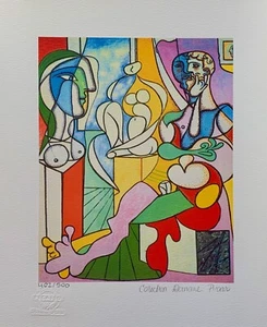 Pablo Picasso ARTIST WITH SCULPTURE Estate Signed & Numbered Giclee Art 17" x11" - Picture 1 of 7