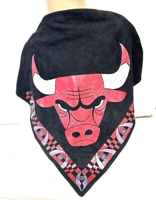 BUFANDA CUELLO GAMUZA NEGRA/ROJA DEPORTIVA BALONCESTO NBA CHICAGO BULLS VINTAGE BANDANA Foto 1 de 4
