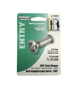 Defender Security Entry 200 Degree Door Viewer U-10348 - Picture 1 of 1
