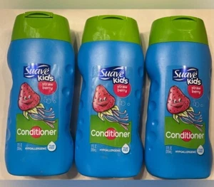Brand New Suave Kids Strawberry Conditioner Tear Free 12 Fl Oz 3 Bottles - Picture 1 of 4