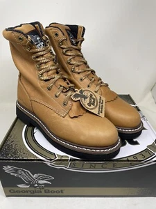 Georgia Boot  8 In Farm and Ranch Lacer Work Boots, Men Size 8.5 Medium - Picture 1 of 2