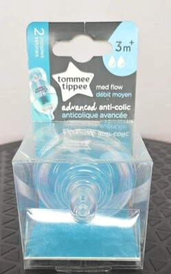 Pezones Tommee Tippee Flujo Rápido 3M+ 2 PACK Avanzados Anti Cólicos NUEVO Foto 1 de 4