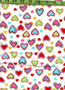 Gold Glitter Hearts 2-way Stretch Knit Cotton Children's Fabric - Picture 1 of 1