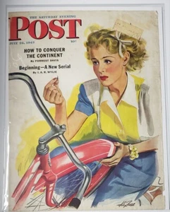 1943 WWII Era with Alex Ross cover Page Print Saturday Evening Post Cover - Picture 1 of 4