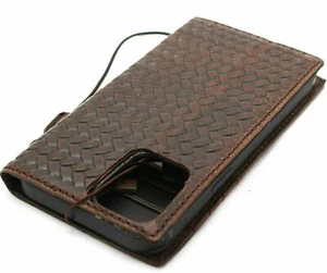 Genuine Vintage Leather Case For OnePlus 9 Wallet Book Luxury Retro Holder Art - Picture 1 of 6