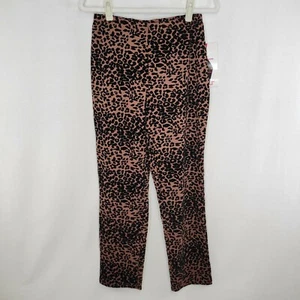 Women with Control by Renee Greenstein Medium Pants Brown Black Animal Print - Picture 1 of 8