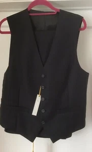 JAEGER LONDON MEN’S WOOL BLACK 2 PCE REGULAR FIT SUIT BNWT SIZE 42R - Picture 1 of 2