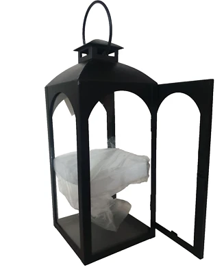 Linterna Portavelas Ashland, Negra, Mediana Elegante Colección Navidad 13" Foto 1 de 4