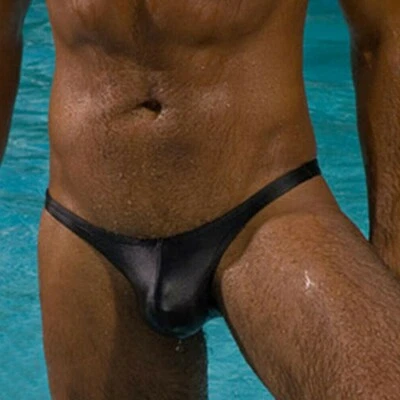 MCT Herren Bade SLIP Badehose Swell Push-Up Bulge TANGA SCHWARZ in S M L XL 2XL - Bild 1 von 4