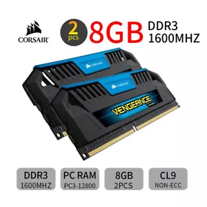 Corsair Vengeance Pro 16GB kit 2x 8GB DDR3 1600MHz CL9 PC3-12800U PC Memory UK - Picture 1 of 3