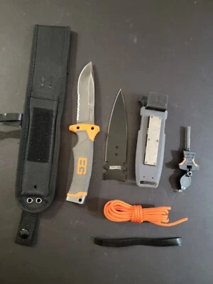 Original Gerber Bear Grylls Ultimate Cuchillo Fijo + Herramientas de Emergencia Personalizadas! Foto 1 de 4