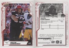 2020 Upper Deck CFL Red /165 Justin Lawrence #100