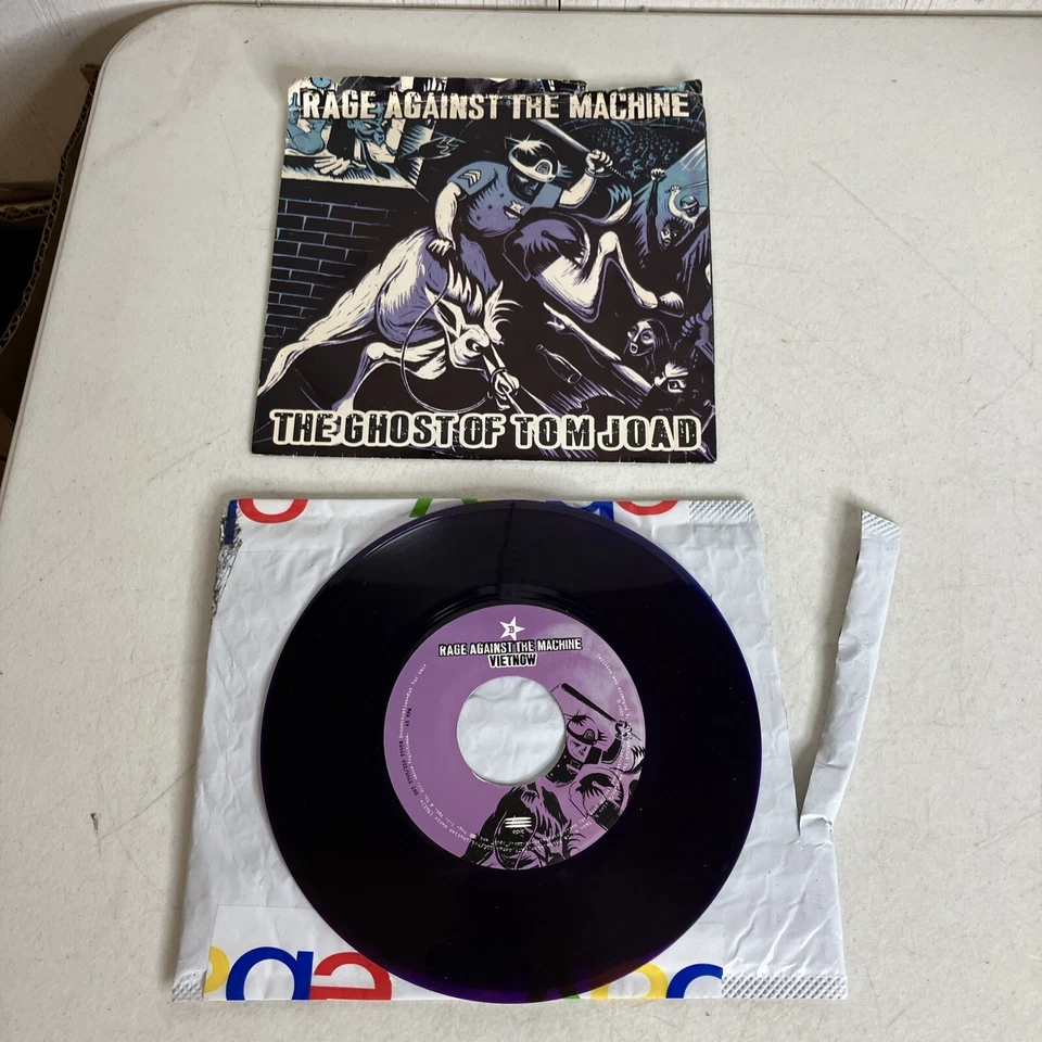 RAGE AGAINST THE MACHINE "Ghost Of Tom Joad" PURPLE wax 45 1997 - Image 1 of 4
