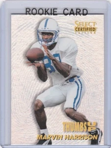 MARVIN HARRISON ROOKIE CARD 1996 Pinnacle Select Certified Football RC COLTS - Picture 1 of 2