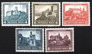 German Reich Stamps Mi.474-478 MH OG Well Centred Good Perforatin VF - Picture 1 of 2