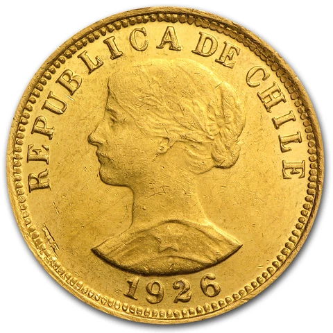Chile Gold 50 Pesos AU/BU (Random) - SKU #50610 Cover